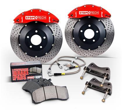 Stoptech Rear BBK w/ Red ST-41 Calipers Slotted 355x32 Rotors Pads and SS Lines (2010 Camaro SS) 83.193.0057.71 - Modern Automotive Performance
