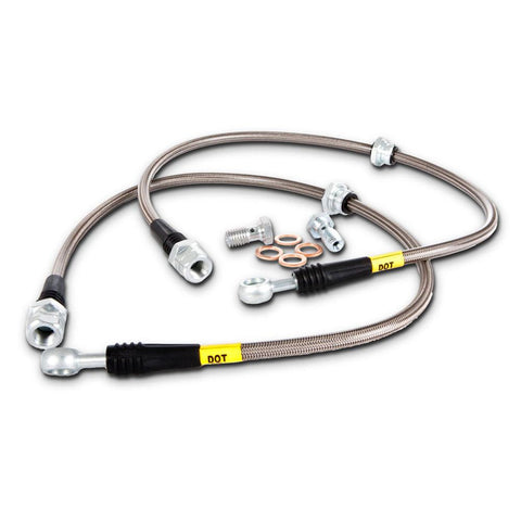 StopTech Stainless Steel Rear Brake Lines | 2003-2006 Mitsubishi Evo 8/9 (950.46504)