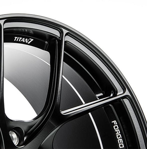Titan 7 T-S5 5x100 18x9.5" +40mm Offset Machine Black Wheels