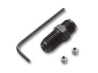 Oil Restrictor Fitting, -3AN x 1/*" NPT, with 2 S.S. Jets by Vibrant Performance - Modern Automotive Performance
