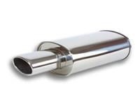 STREETPOWER Oval Muffler w/ 4.5" x 3" Oval Angle Cut Tip (3" inlet) by Vibrant Performance - Modern Automotive Performance
