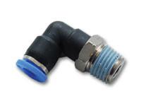 Male Elbow Pneumatic Vacuum Fitting (1/2" NPT Thread) for use with 1/4" OD Tubing by Vibrant Performance - Modern Automotive Performance
