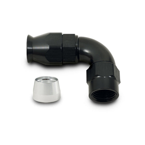 Vibrant -8AN Aluminum 90 Deg One Piece Hose End Fitting for PTFE Lined Hose (28908)