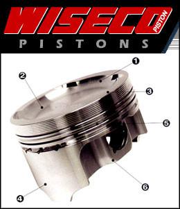 Wiseco Forged 2.3l Stroker Pistons (6 Bolt DSM) K571M - Modern Automotive Performance
