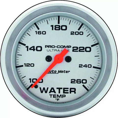 Autometer 2-5/8" 100-260 °F Water Temperature Gauge ULTRA-LITE | Universal (4455)