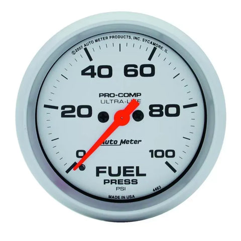 Autometer 2-5/8" 0-100 PSI Fuel Pressure Gauge ULTRA-LITE | Universal (4463)
