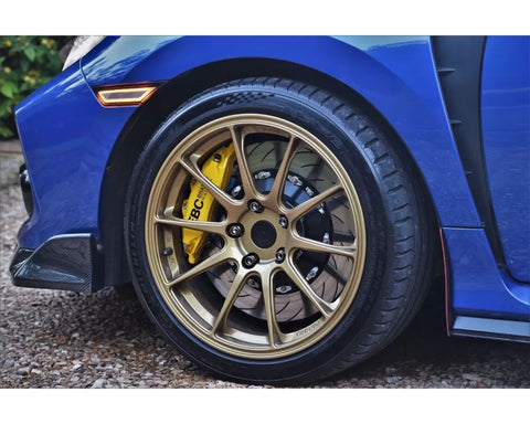EBC Brakes Racing BBK Luminous Yellow Apollo-6 Calipers 380mm Front Big Brake Kit | 2017-2021 Honda Civic Type-R (BBK037YEL-1)
