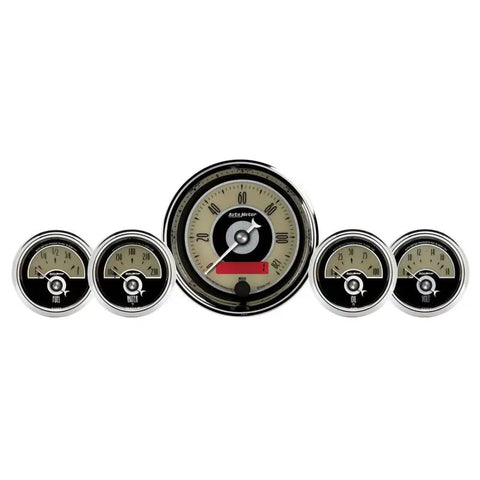 Autometer 3-3/8" & 2-1/16" Electric Speedometer 5-Piece Gauge Kit Cruiser AD | Universal (1100)