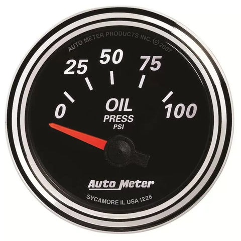 Autometer 2-1/16" 0-100 PSI Oil Pressure Gauge Designer Black II | Universal (1228)