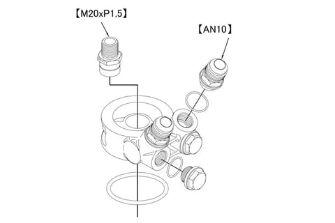 GReddy Universal Oil Block Adapter - M20 x P1.5 Type (12401190)