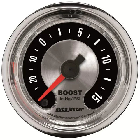 Autometer 2-1/16" 30 IN HG/15 PSI Vacuum/Boost Gauge American Muscle | Universal (1258)