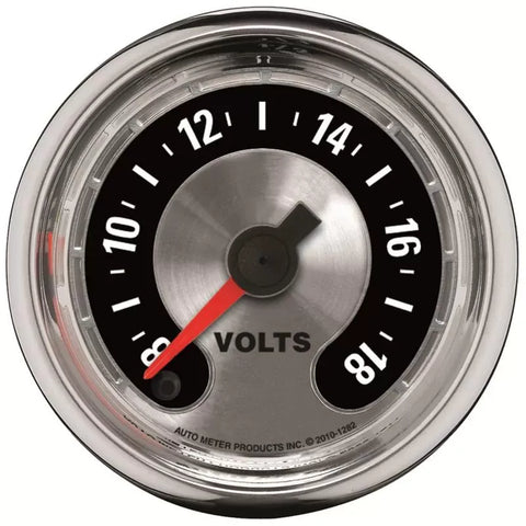 Autometer 2-1/16" 8-18V Voltmeter Gauge American Muscle | Universal (1282)
