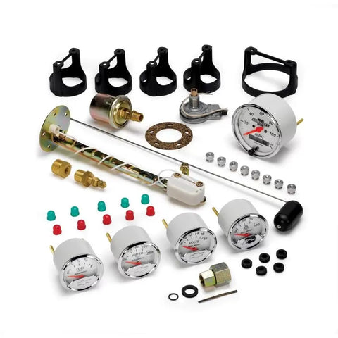 Autometer 3-1/8" & 2-1/16" Electric SPEEDO. 5-Piece Gauge Kit CHEVROLET HERITAGE BOWTIE | Universal (1302-00408)