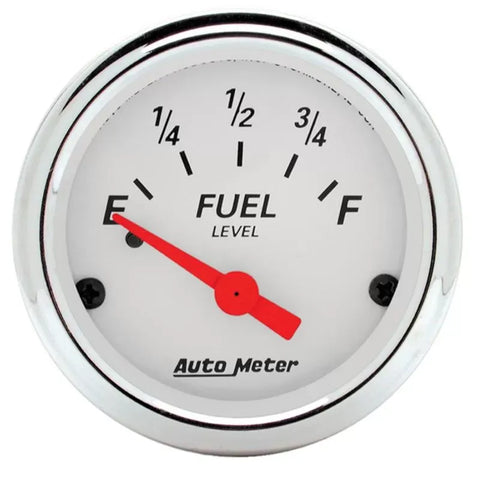 Autometer 2-1/16" 0-90 Ω GM Fuel Level Gauge Arctic White | Universal (1315)