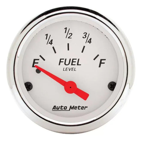 Autometer 2-1/16" 0-30 Ω Fuel Level Gauge Arctic White | Universal (1318)
