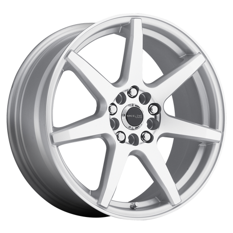 Raceline Wheels Evo Silver w/ Machined Spoke Faces and Outer Lip 16x7 | 5x108/5x114.3 (131S-67092+20)