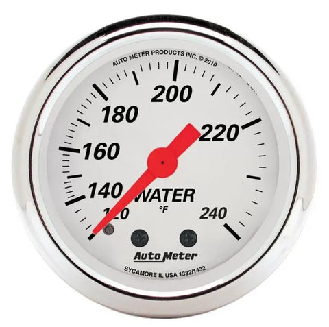 Autometer 2-1/16" 120-240 °F Water Temperature Gauge Arctic White | Universal (1332)