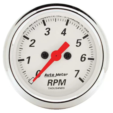 Autometer 2-1/16" 0-7000 RPM Tachometer Gauge Arctic White | Universal (1397)
