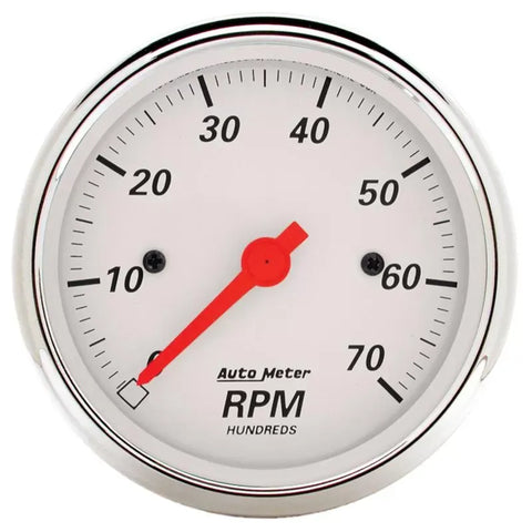 Autometer 3-1/8" In-Dash 0-7000 RPM Tachometer Gauge Arctic White | Universal (1398)