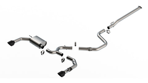 Borla Cat-Back Exhaust System - Black Chrome Tips | 2022-2023 Hyundai Elantra N (140925BC)