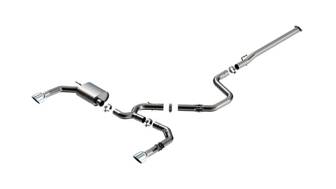Borla Cat-Back Exhaust System - Bright Chrome Tips | 2024-2026 Hyundai Elantra N (141019)