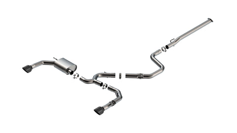 Borla Cat-Back Exhaust System - Black Chrome Tips | 2024-2026 Hyundai Elantra N (141019BC)