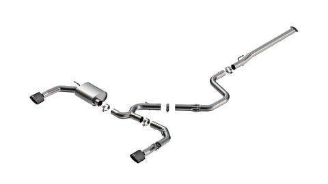 Borla Cat-Back Exhaust System - Carbon Black Tips | 2024-2026 Hyundai Elantra N (141019CFBA)