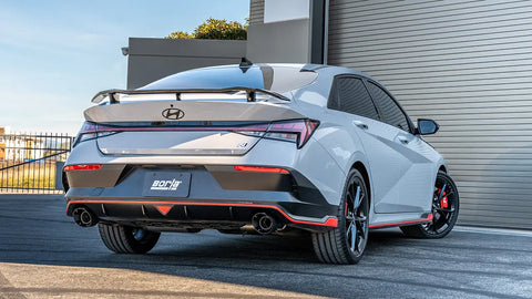 Borla Cat-Back Exhaust System - Carbon Black Tips | 2024-2026 Hyundai Elantra N (141019CFBA)