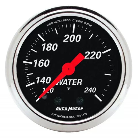 Autometer 2-1/16" 120-240 °F Water Temperature Gauge Designer Black | Universal (1432)