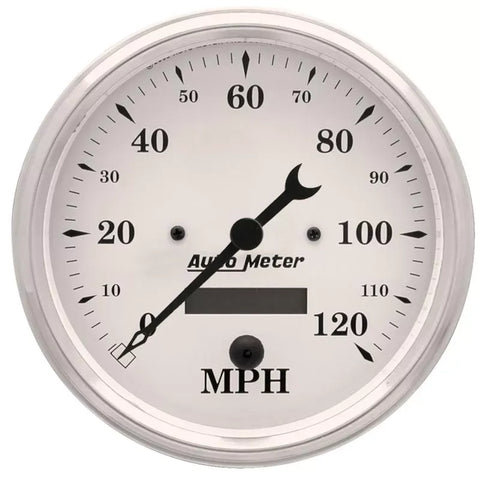 Autometer 5" 0-120 MPH Speedometer Gauge Old Tyme White | Universal (1689)