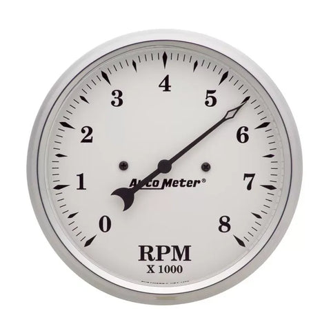 Autometer 5" 0-8000 RPM Tachometer Gauge Old Tyme White | Universal (1699)