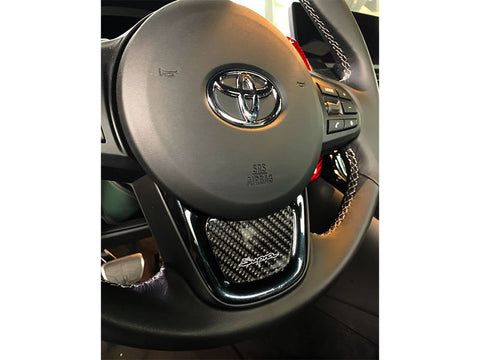 Rexpeed CF Steering Wheel Cover | 2020-2026 Toyota Supra GR (TS02C)