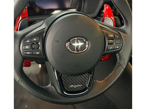 Rexpeed CF Steering Wheel Cover | 2020-2026 Toyota Supra GR (TS02C)