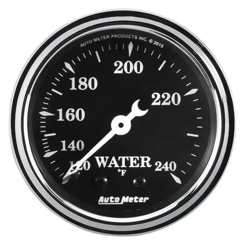 Autometer 2-1/16" 120-240 °F Mechanical Water Temperature Gauge Old Tyme Black | Universal (1733)