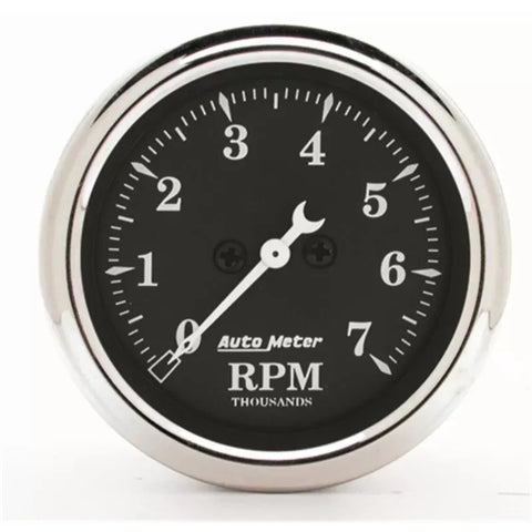 Autometer 2-1/16" 0-7000 RPM Tachometer Gauge Old Tyme Black | Universal (1797)