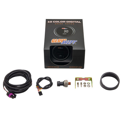 GlowShift Black 10 Color Digital Air Pressure Gauge (GS-TCD13)