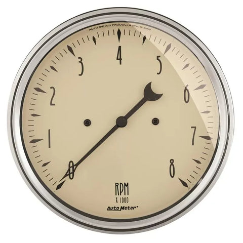 Autometer 5" 0-8000 RPM Tachometer Gauge Antique Beige | Universal (1899)