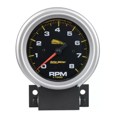 Autometer 3-3/4" 0-8000 RPM PRO-CYCLE Tachometer Gauge Black | Universal (19201)