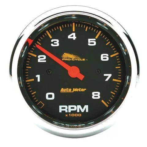 Autometer 3-3/4" 0-8000 RPM PRO-CYCLE Tachometer Gauge Black | Universal (19300)