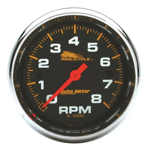 Autometer 2-5/8" 0-8000 RPM PRO-CYCLE Tachometer Gauge Black | Universal (19304)