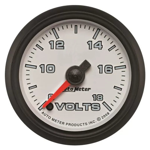 Autometer 2-1/16" 8-18V PRO-CYCLE Voltmeter Gauge White | Universal (19592)