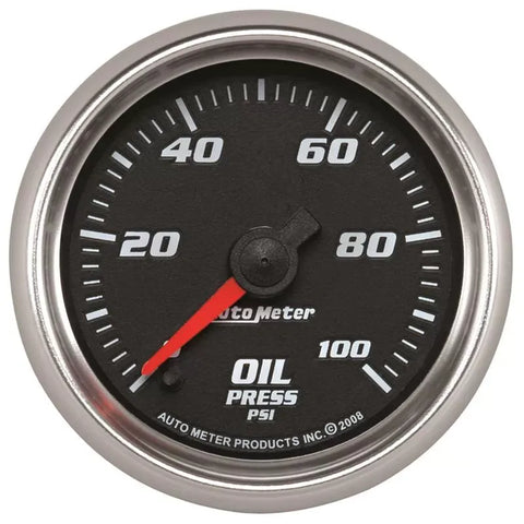 Autometer 2-1/16" 0-100 PSI PRO-CYCLE Oil Pressure Gauge Black | Universal (19652)