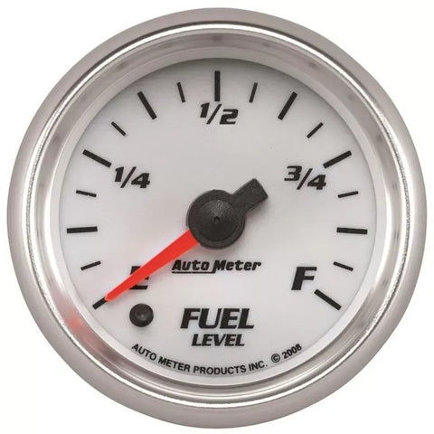 Autometer 2-1/16" Programmable 0-280 Ω PRO-CYCLE Fuel Level Gauge White | Universal (19709)