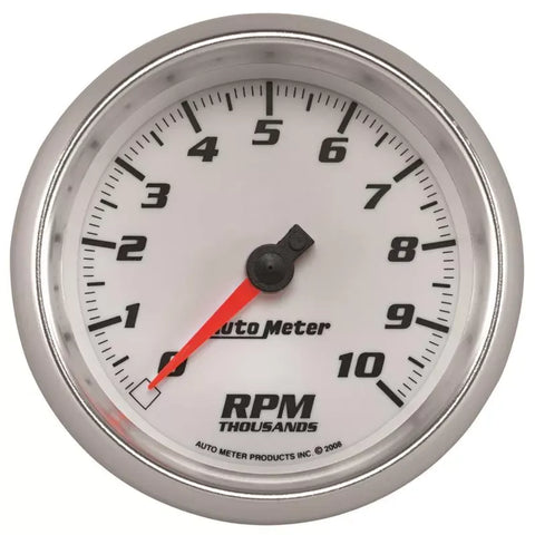 Autometer 3-3/8" 0-10000 RPM PRO-CYCLE Tachometer Gauge White | Universal (19798)
