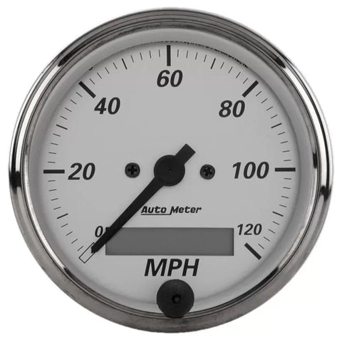 Autometer 3-1/8" 0-120 MPH Speedometer Gauge American Platinum | Universal (1988)