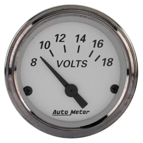 Autometer 2-1/16" 8-18V Voltmeter Gauge American Platinum | Universal (1992)
