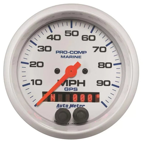 Autometer 3-3/8" 0-100 MPH Speedometer Gauge Marine White | Universal (200636)