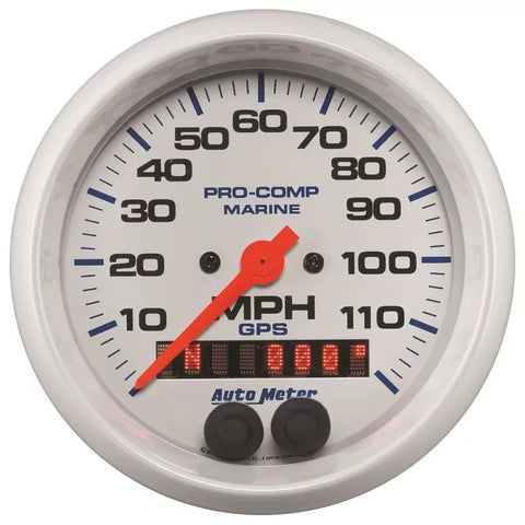Autometer 3-3/8" 0-120 MPH Speedometer Gauge Marine White | Universal (200637)