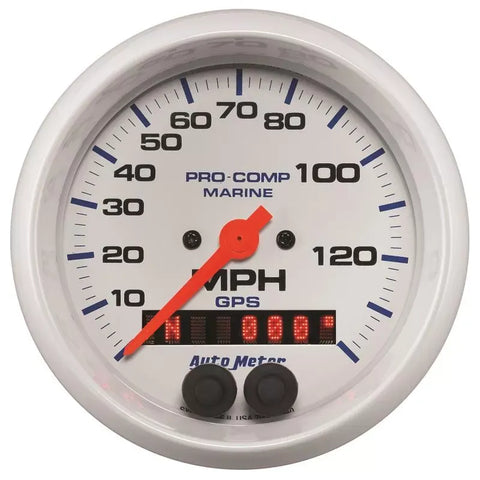 Autometer 3-3/8" 0-140 MPH Speedometer Gauge Marine White | Universal (200638)