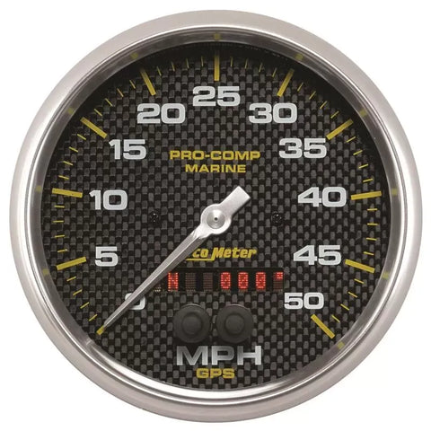 Autometer 5" 0-50 MPH Speedometer Gauge Marine Carbon Fiber | Universal (200644-40)